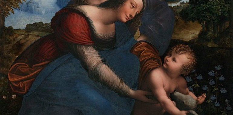 Madonna and Child with Saint Anne in a Landscape - Cover image