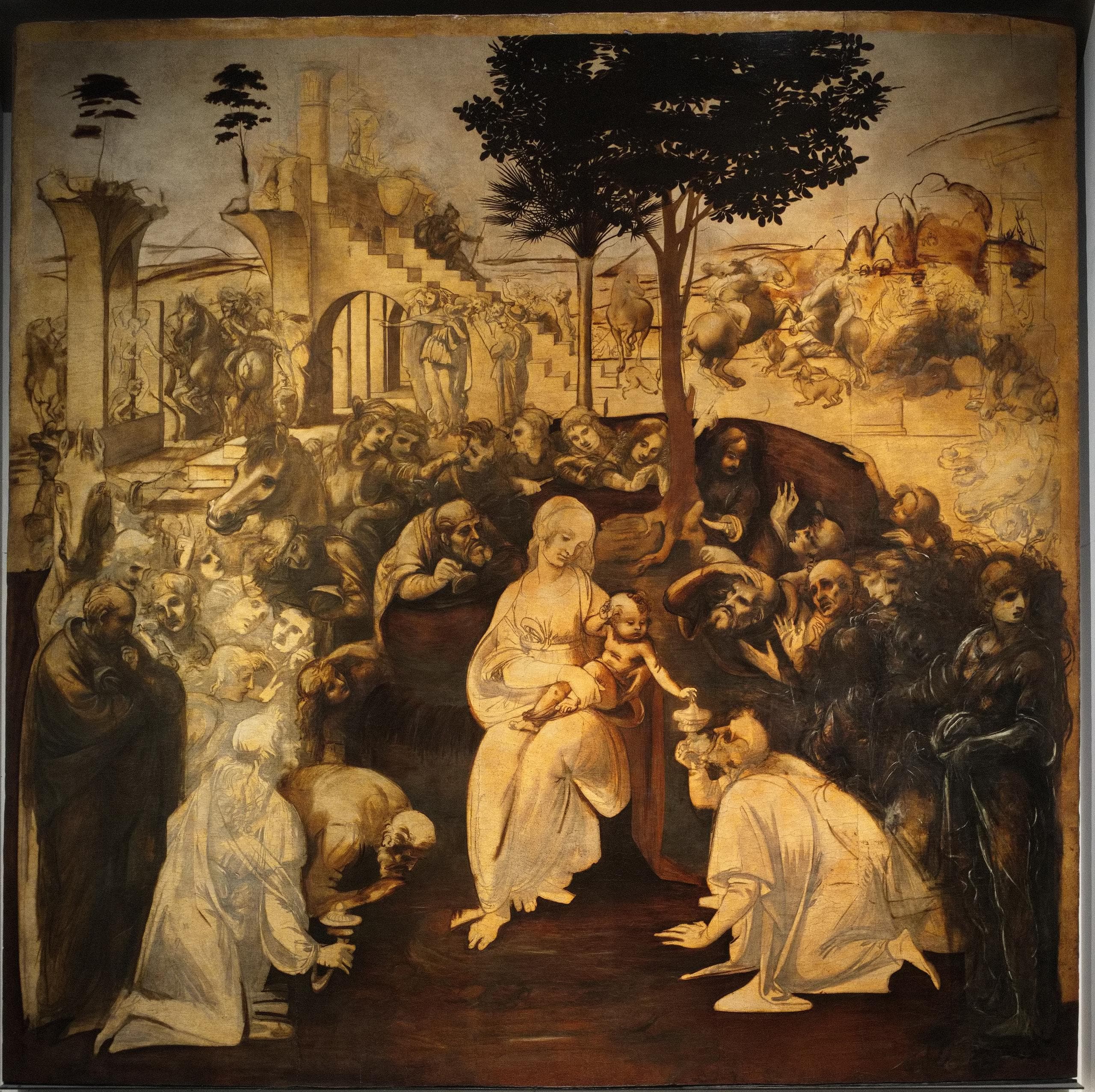 Adoration of the Magi by Leonardo da Vinci